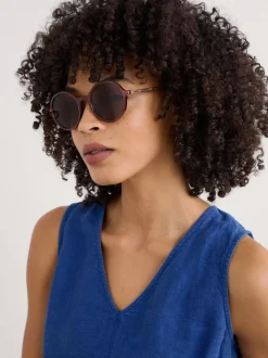 Bruin - Seasalt Cornwall Cascade Round Sunglasses
