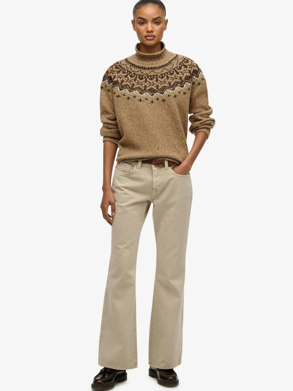 Bruin - Superdry Fairisle Pattern High Neck Jumper