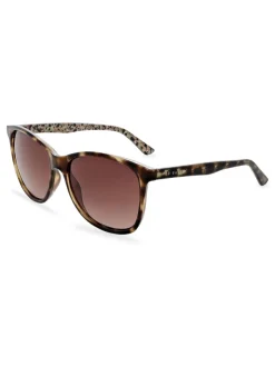 Bruin - Ted Baker Amie zonnebril met Ted tempels met bloemenprint