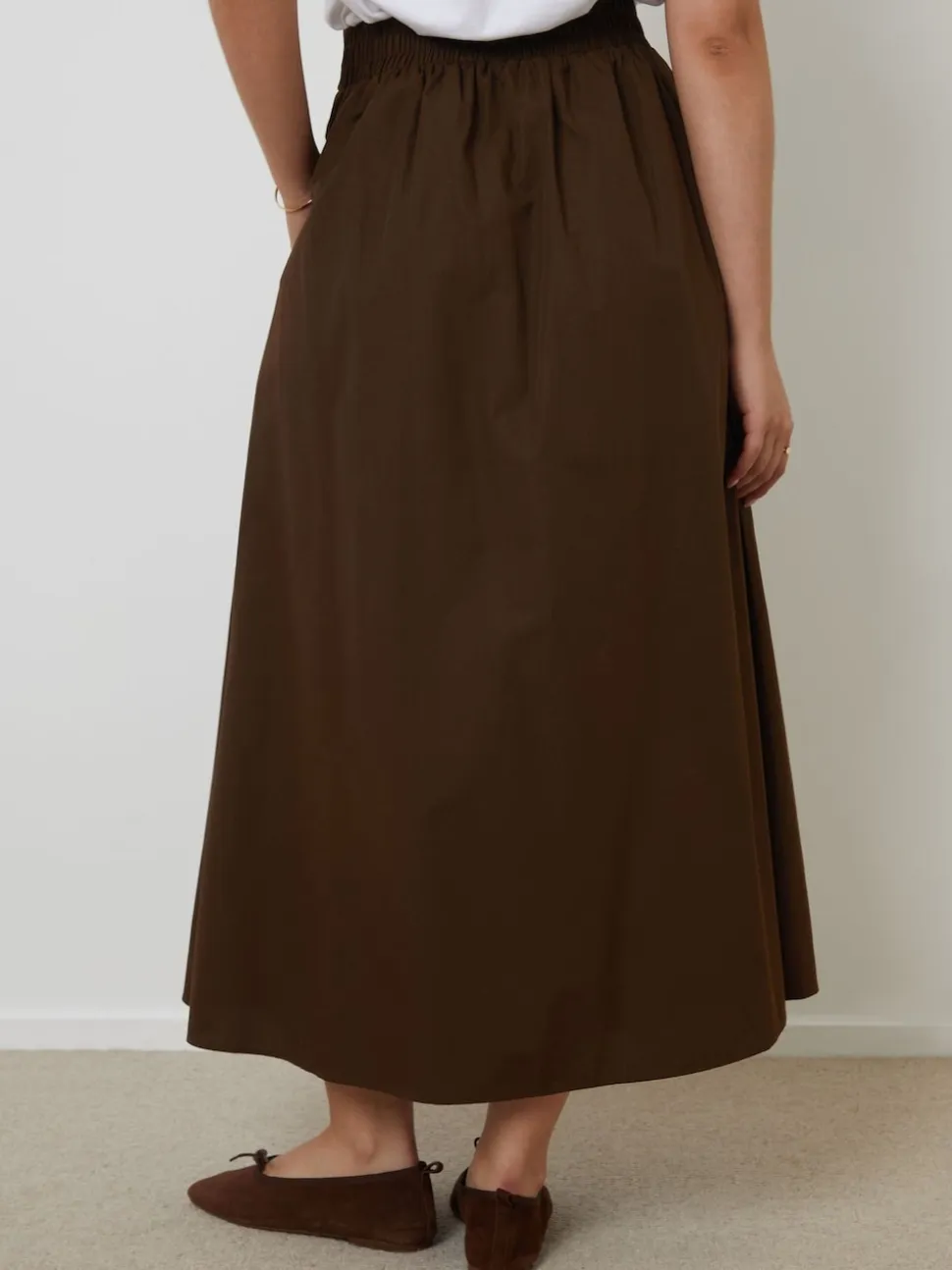 Bruin - Threadbare Midi rok met zakken