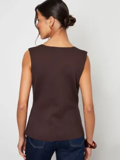Bruin - Threadbare Ribbed Knitted Waistcoat