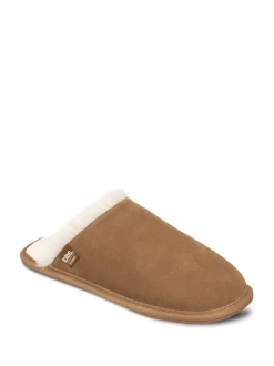 Bruin - Totes Isotoner Ladies Real Suede Mules With Water Repellency