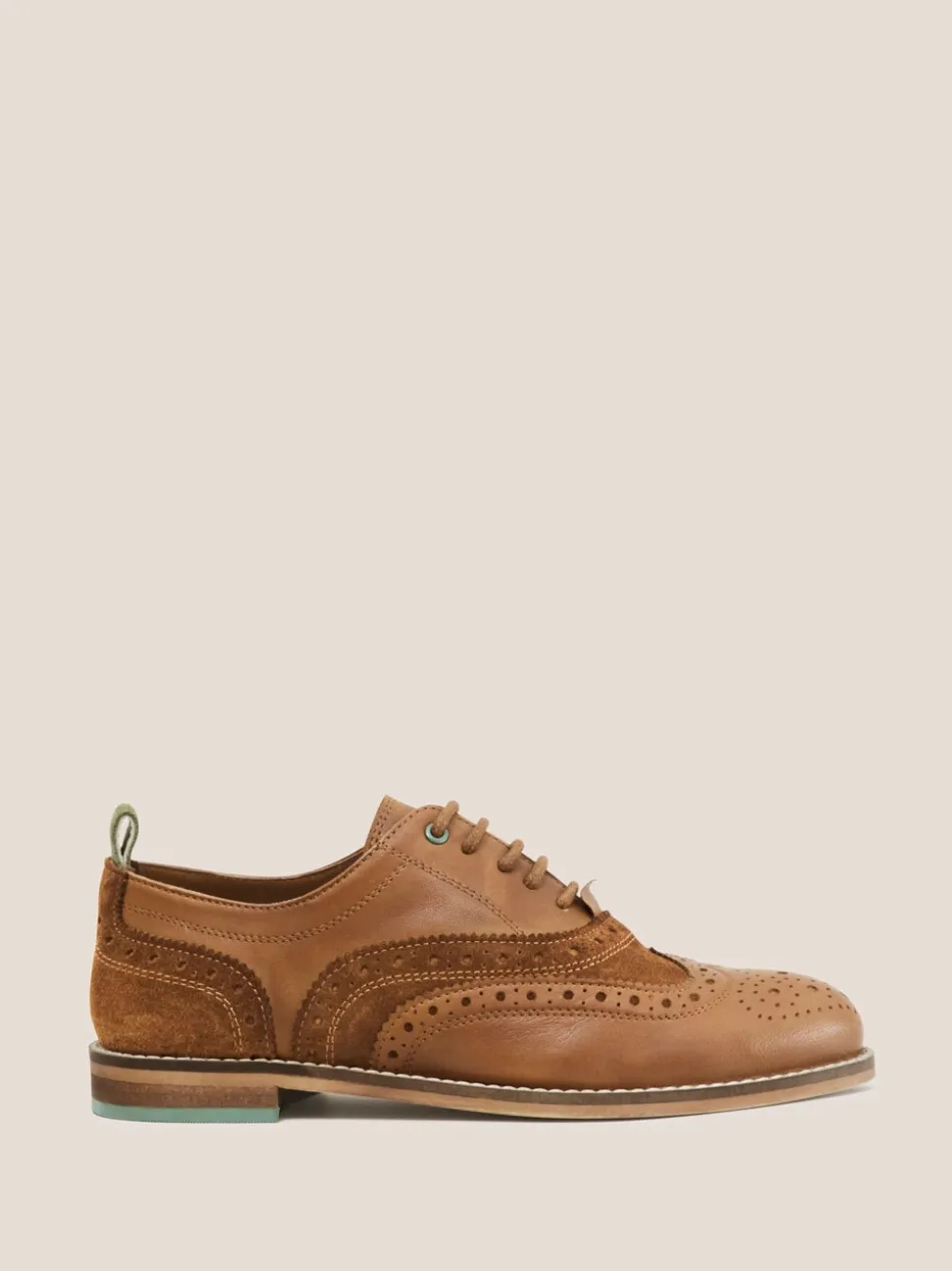 Bruin - White Stuff Thistle Brogues met vetersluiting