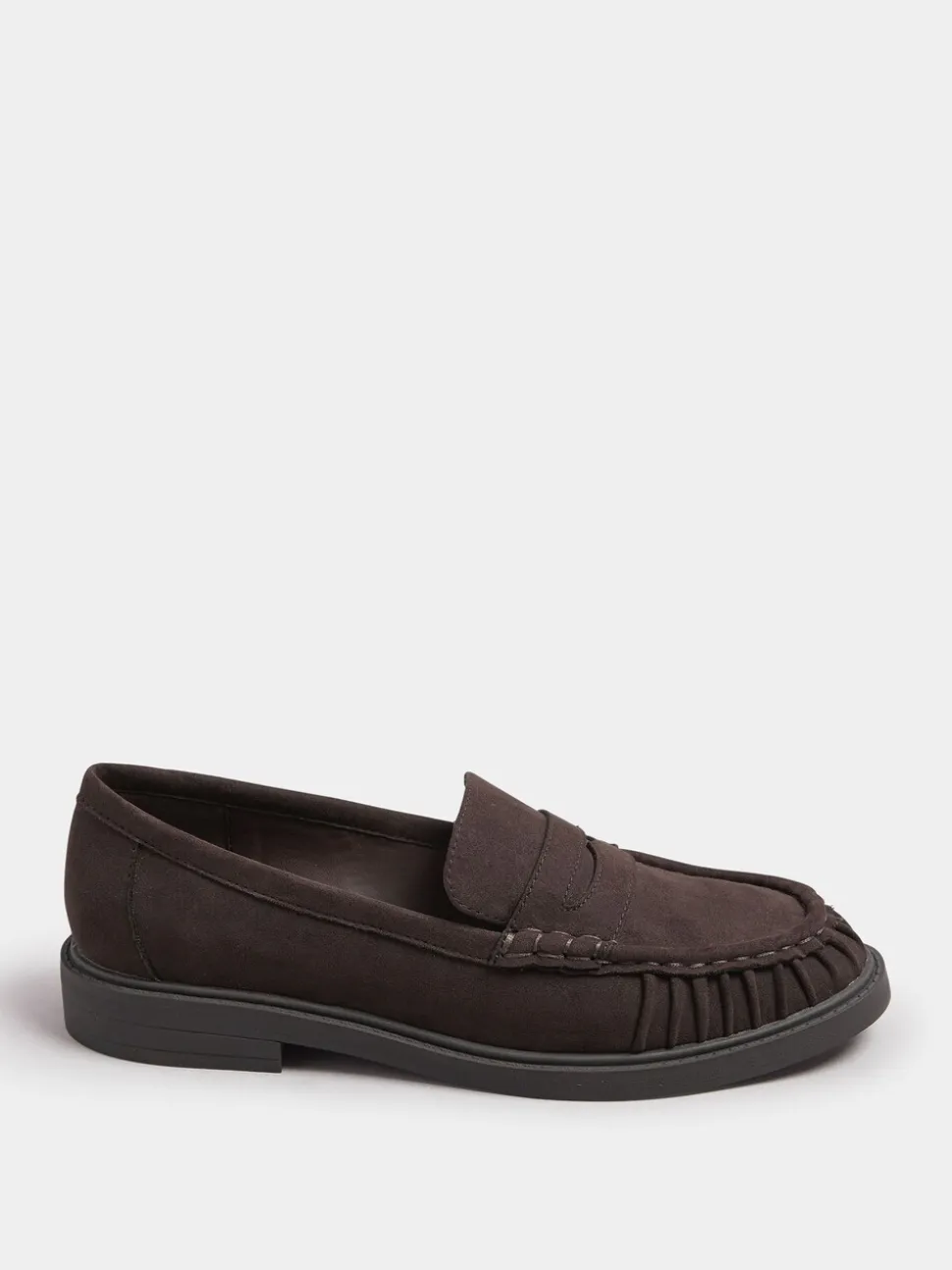 Bruin - Yours Curve Extra-Wide Fit Ruched Loafers