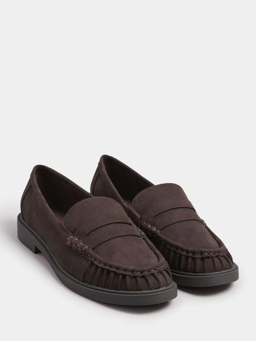 Bruin - Yours Curve Extra-Wide Fit Ruched Loafers