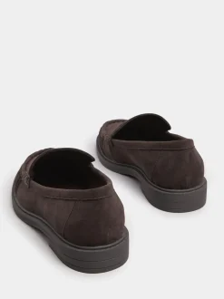 Bruin - Yours Curve Extra-Wide Fit Ruched Loafers