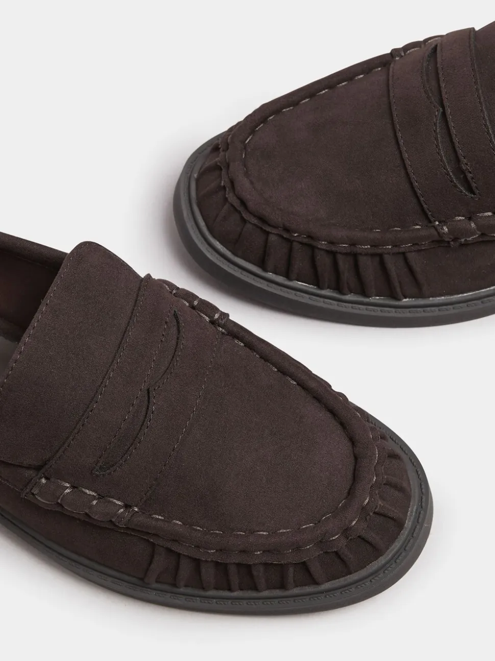Bruin - Yours Curve Extra-Wide Fit Ruched Loafers
