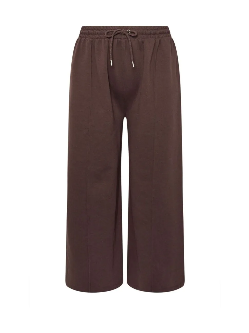 Bruin - Yours Curve joggingbroek met wijde pijpen