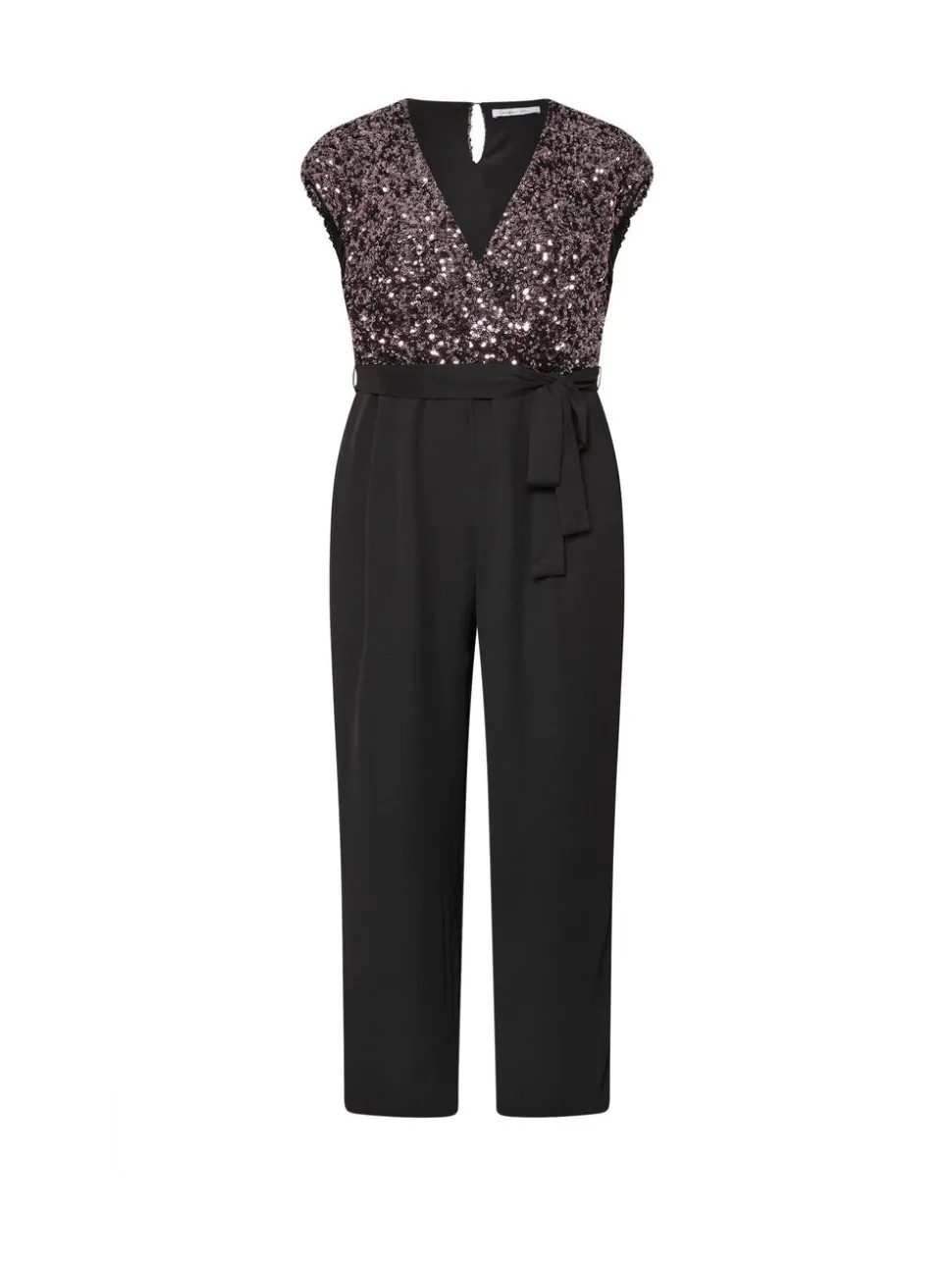 Bruin - Yours Curve London 2-in-1 Jumpsuit met Pailletten