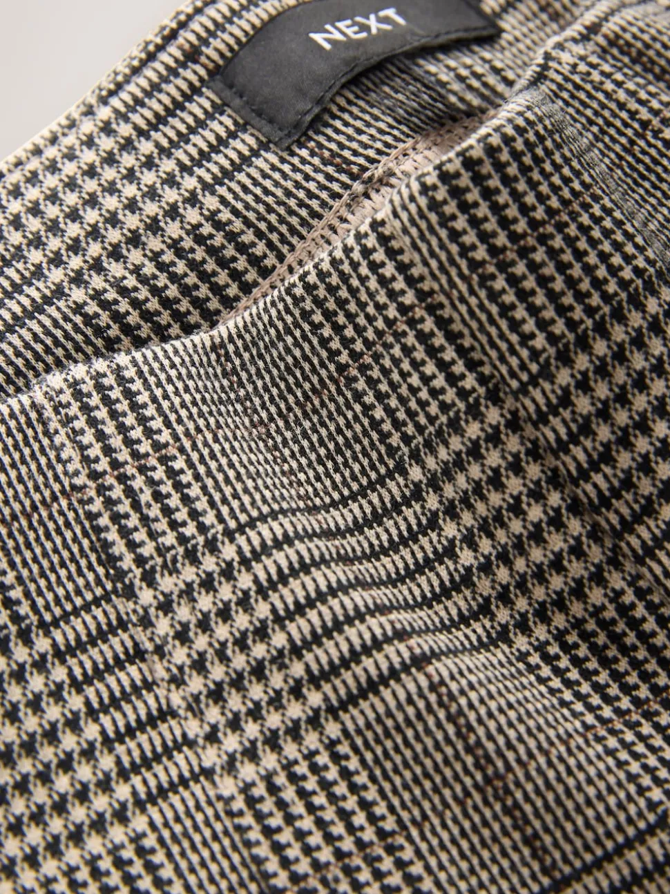 Bruin geruit - Legging van ponte-stof