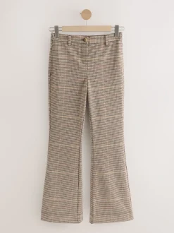 Bruin geruit - Ponte Flared Trousers