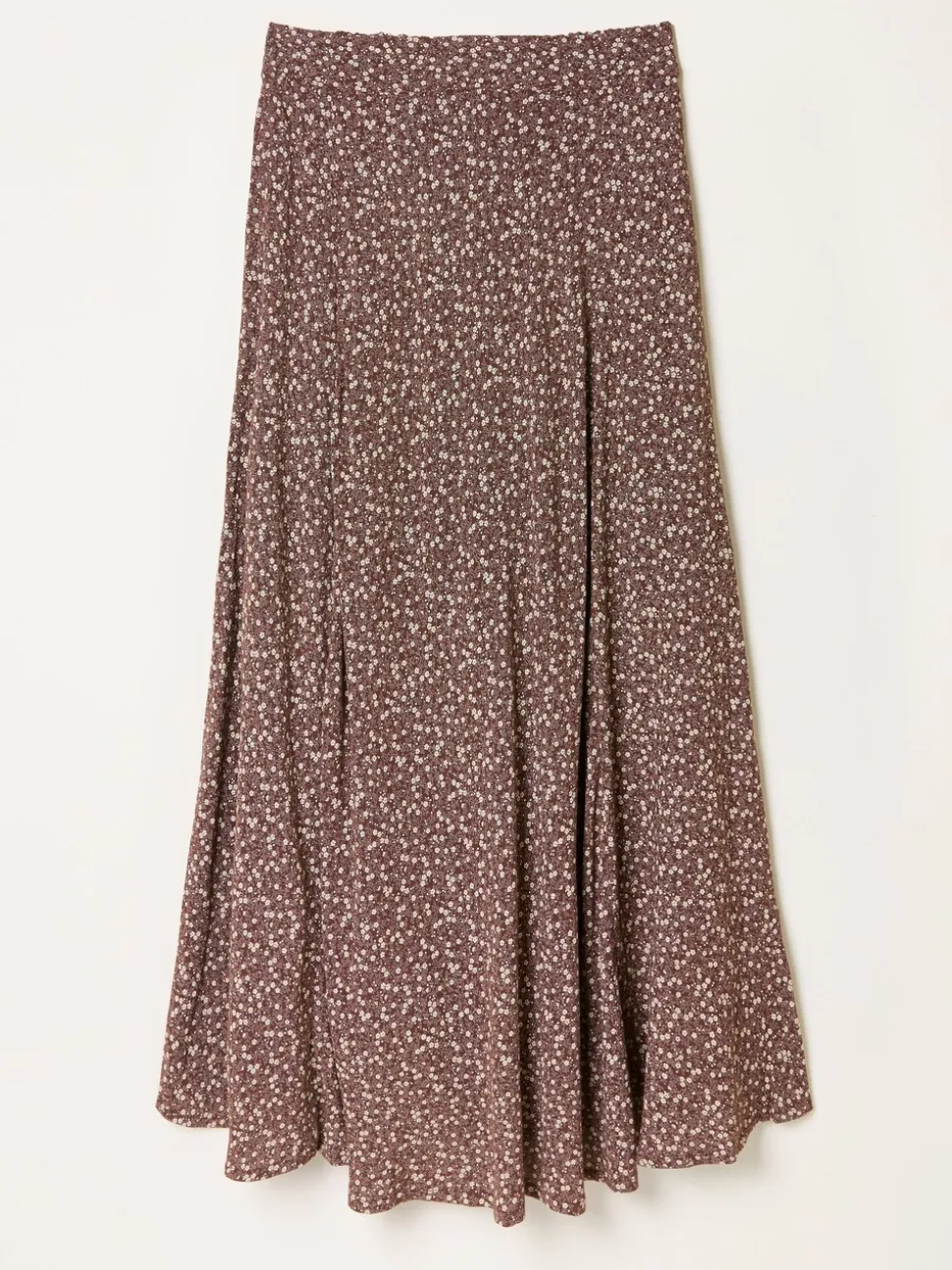 Bruin met fijne print - FatFace midirok