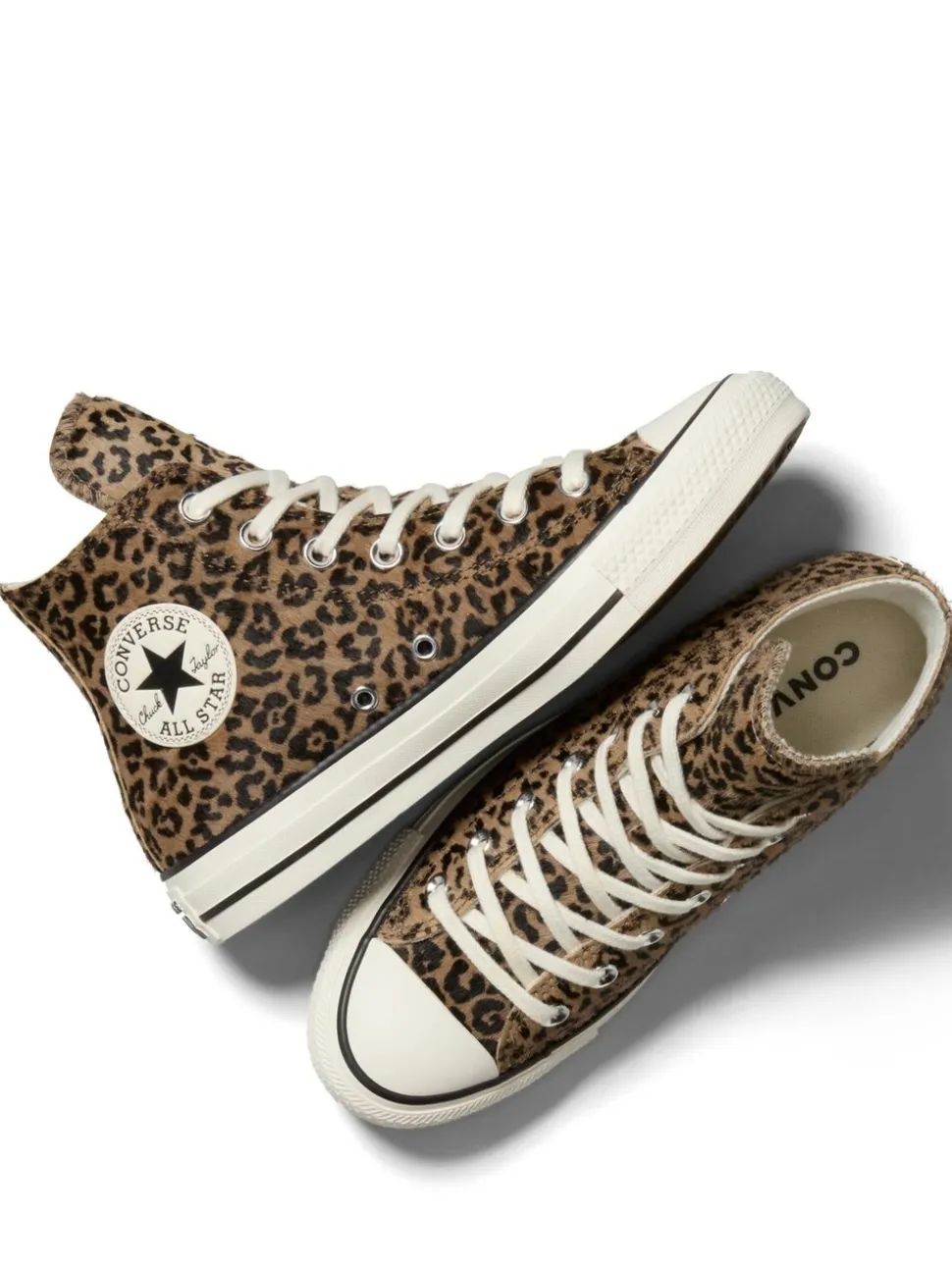 Bruin met luipaardprint - Converse Chuck Taylor Suede All Over High Trainers