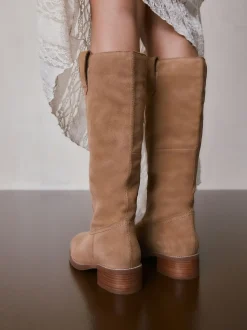 Bruin suède - Forever Comfort® kniehoge instaplaarzen