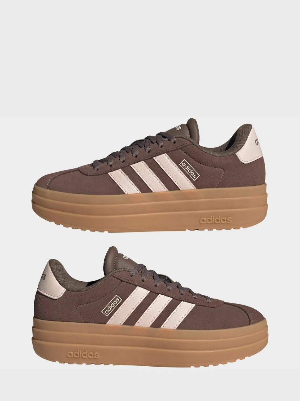 Bruin/roze - Adidas Vl Court Bold sneakers