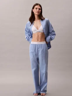 Calvin Klein Cotton Poplin Logo Pyjama Joggers