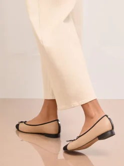 Camel - Lipsy Patent Toecap Ballerinas