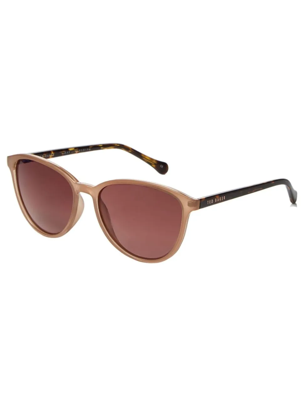 Camel/tortoise bruin - Ted Baker - Klassieke zonnebril met ronde ogen