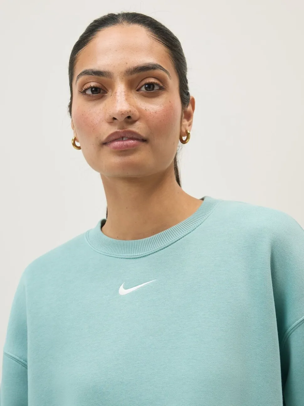 Cannon Blauw - Nike - Oversized fleece sweatshirt met ronde hals