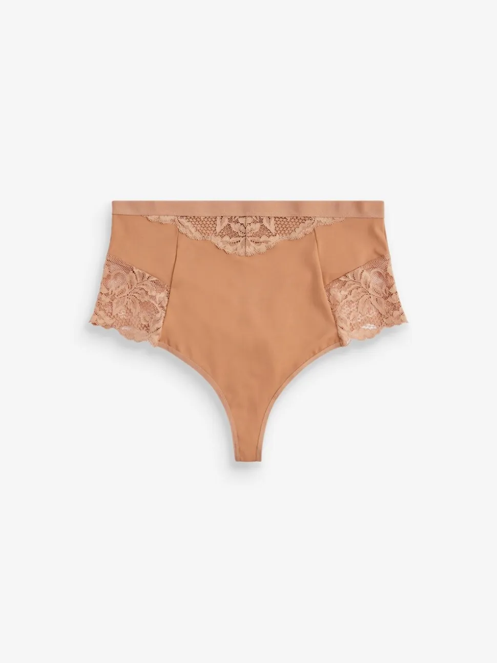 Caramel-nude - 2 Strings met licht buikcorrigerende hoge taille