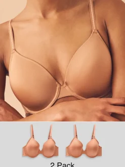 Caramel-nude - A-E Afvlakkende Ultimate Comfort Beha's 2 Verpakking