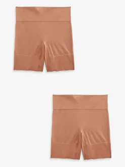 Caramel-nude - Verpakking van 2 naadloze irritatiewerende shorts