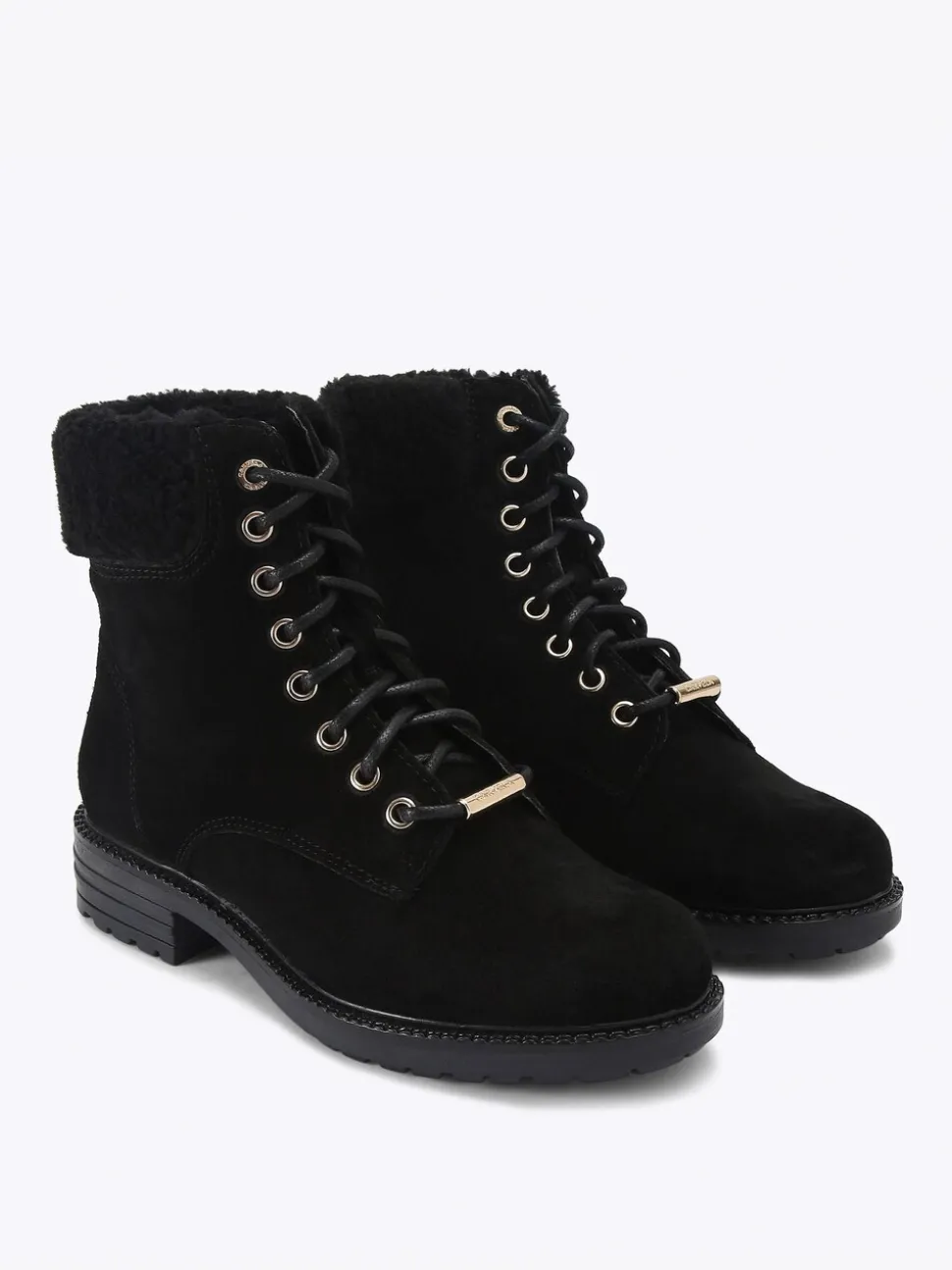 Carvela Comfort Black Russ Lace Up Boots