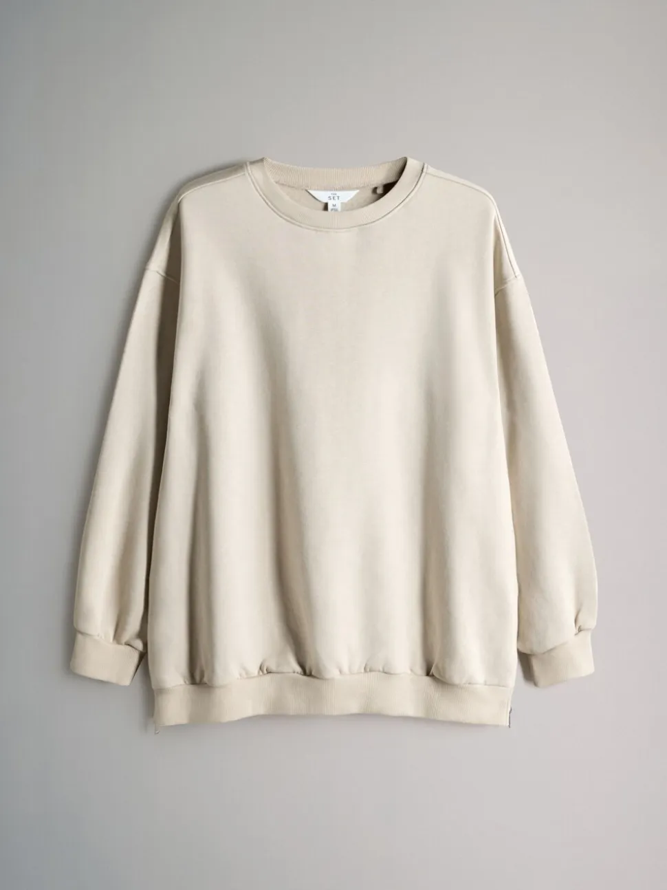 Charcoal Marl/Cream - The Set 2 Pack Longline Crew Neck Sweatshirt
