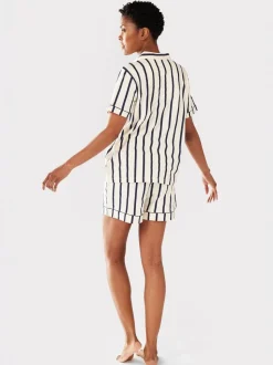 Chelsea Peers 100% Cotton Stripe Short Pyjamas Set