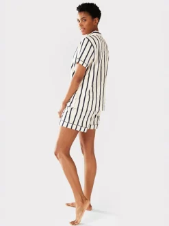 Chelsea Peers 100% Cotton Stripe Short Pyjamas Set