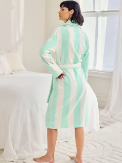 Chelsea Peers Cotton Towelling Stripe Dressing Gown