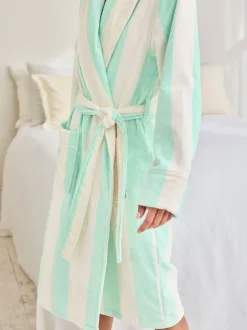 Chelsea Peers Cotton Towelling Stripe Dressing Gown
