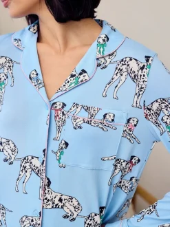 Chelsea Peers Dalmation Dogs Print Long Pyjamas Set