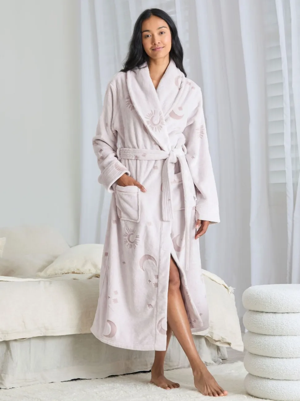 Chelsea Peers Fleece Burnout Cosmic Constellations Dressing Gown