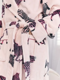 Chelsea Peers Fleece Celestial Leopard Print Dressing Gown