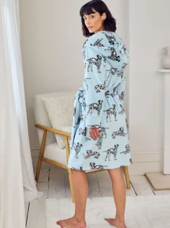 Chelsea Peers Fleece Dalmatian Dogs Print Dressing Gown