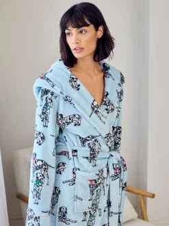 Chelsea Peers Fleece Dalmatian Dogs Print Dressing Gown