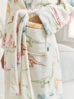 Chelsea Peers Fleece Dinosaur Print Dressing Gown