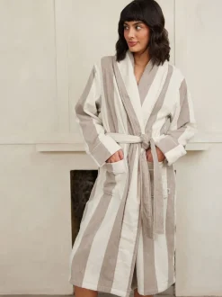Chelsea Peers Fleece Stripe Dressing Gown