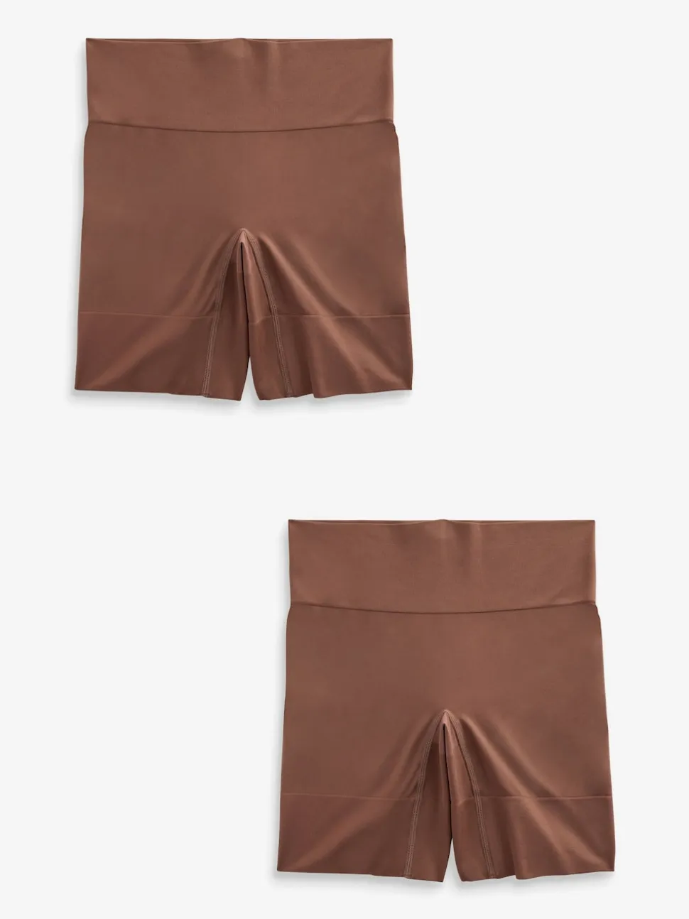 Chocolade nude - Verpakking van 2 naadloze irritatiewerende shorts