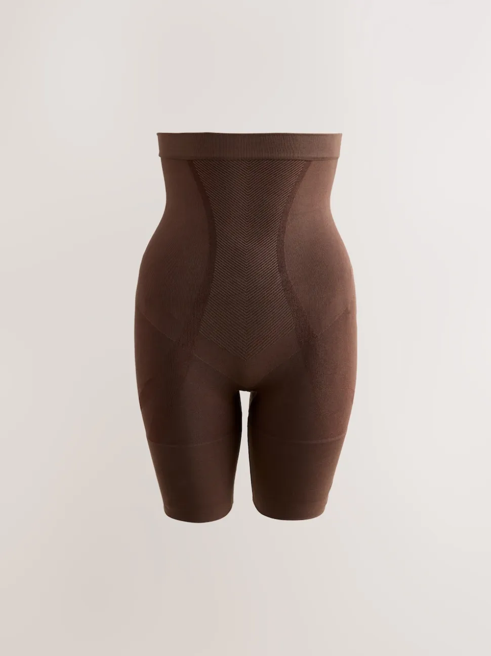Chocolade nude - Vormgevende naadloze slip voor gladdere dijen met stevige buikcorrectie