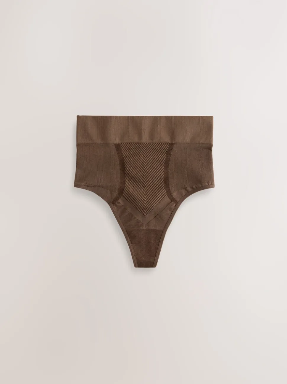 Chocolade nude - Vormgevende naadloze slip voor gladdere dijen met stevige buikcorrectie