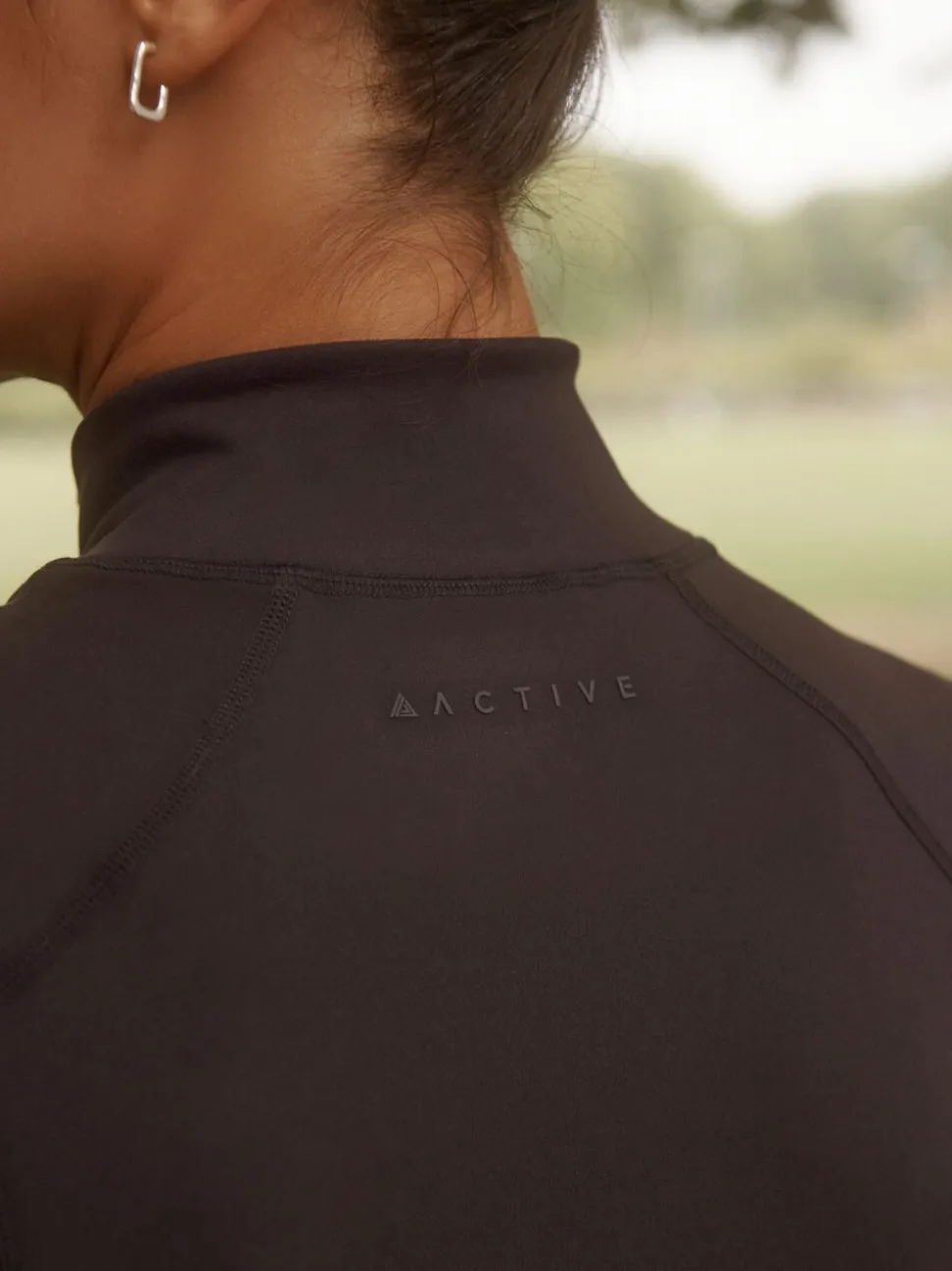 Chocoladebruin - Active Sports yoga-jack met rits