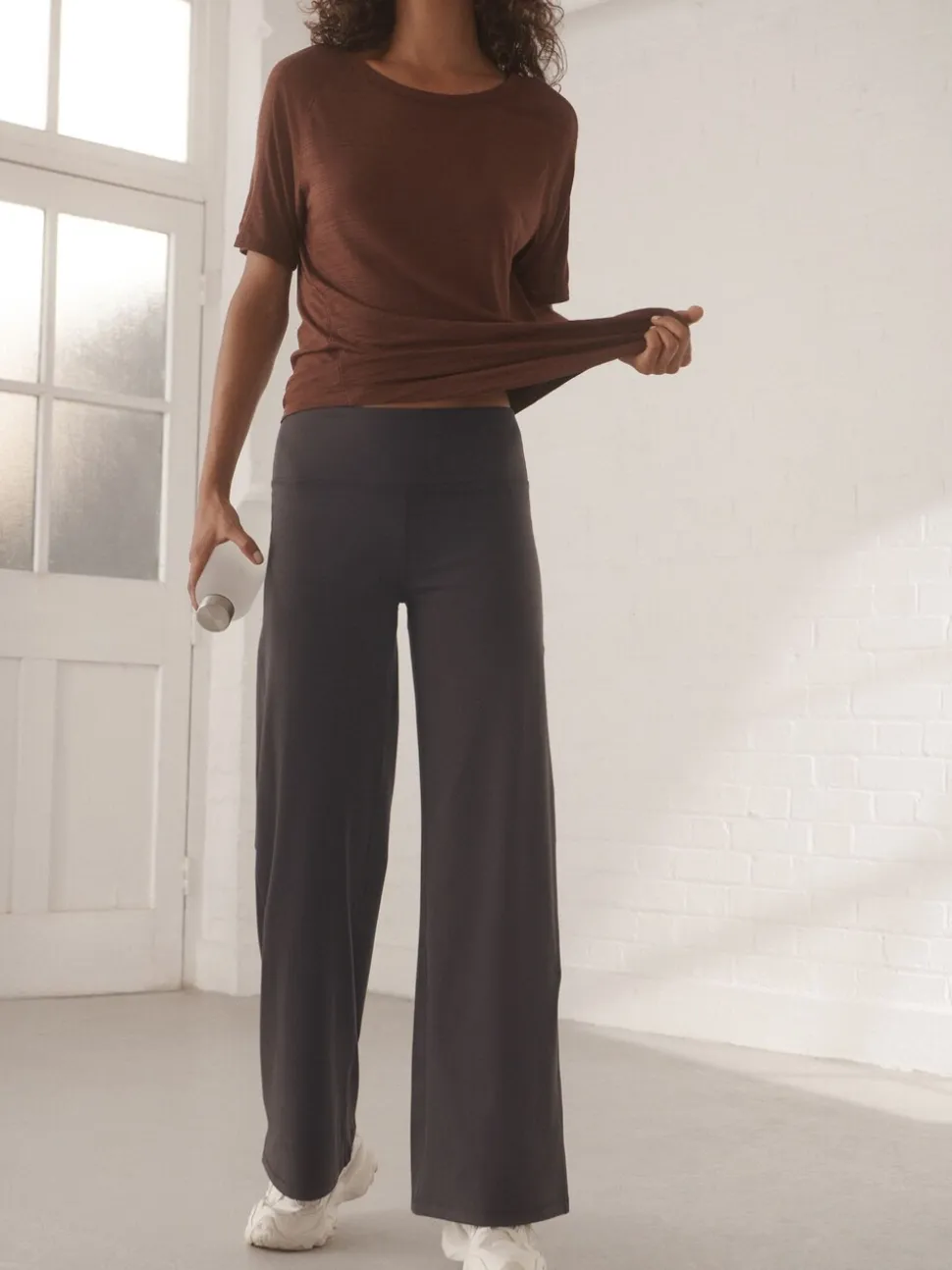 Chocoladebruin - Active Ultimate Wijde pijpen Broek