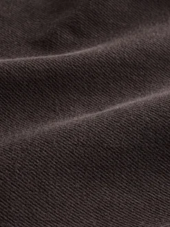 Chocoladebruin - Baggy jeans met wijde pijpen en halfhoge taille