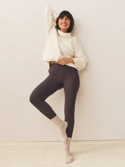 Chocoladebruin - Behaaglijke fleece legging