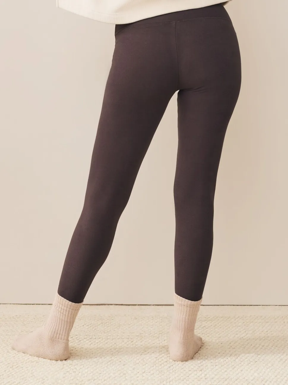 Chocoladebruin - Behaaglijke fleece legging