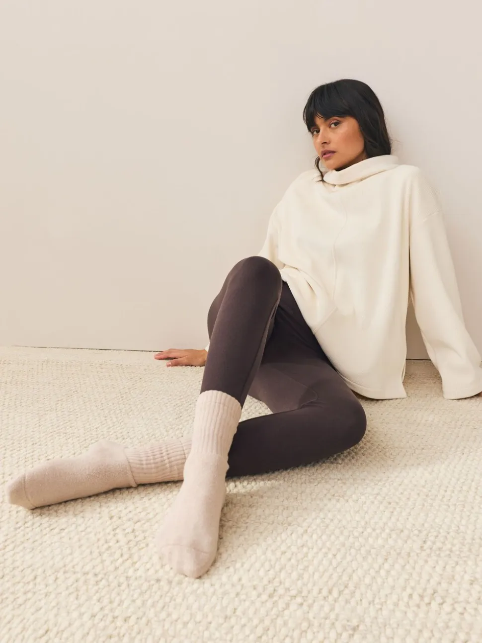 Chocoladebruin - Behaaglijke fleece legging