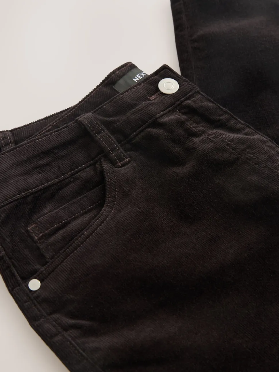 Chocoladebruin - Corduroy skinny broek