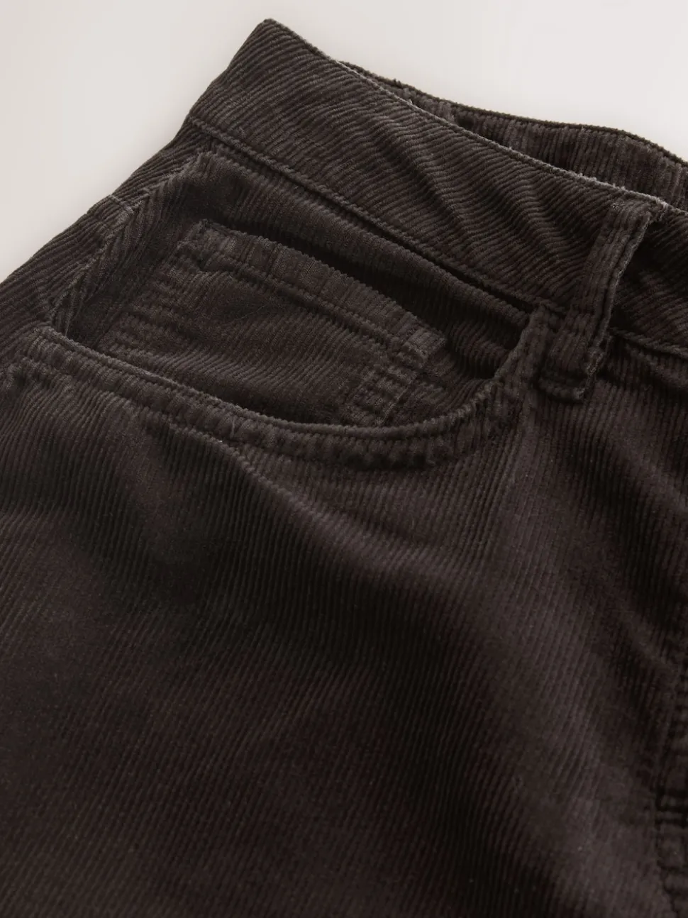 Chocoladebruin - Corduroy broek met wijde pijpen